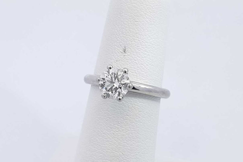 Approx. 1.02ctw Diamond Ring In Platinum 5.3 Grams Size 5.25 Eb0125oxxzsa