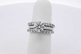 2.2cttw Diamond Wedding Trio Set In 14k White Gold 6.1 Grams Size 5 Eb0726exzsa