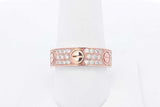 Cartier 18k Rose Gold Apptox. 0.66ctw Diamond Love Ring Eb0424rxxzsa