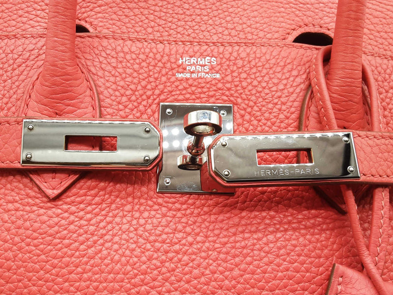 Hermes Birkin 30 Rose Jaipur Red Togo Palladium Handbag Do0724srxzde
