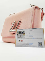 Louis Vuitton Pink Denim Twist Pm Handbag Sd0526lelsde