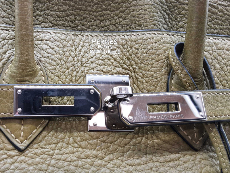 Hermes Birkin 35 Vert Chatreuse Green Clemence Palladium Handbag Do0325erxzde