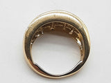 Natural Diamonds 18k Yellow Gold 14k White Gold 11.7g Ring Size 7.75 Do0726srxde