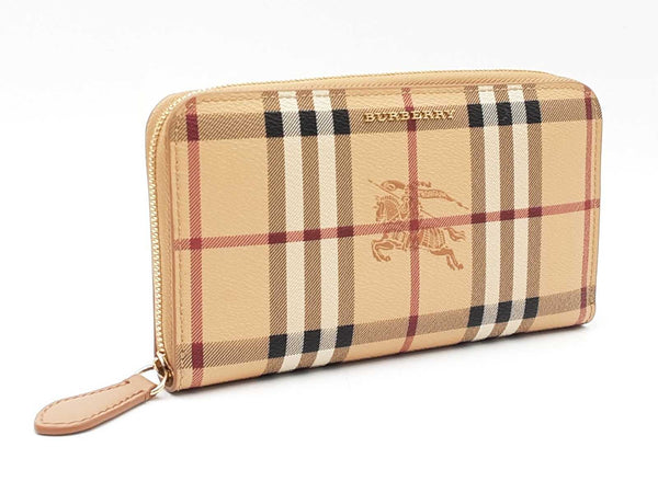 Burberry Ziggy Zip-around Wallet In Haymarket Check Coated Canvas Fw00725crdu