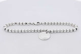 Tiffany & Co. 925 Bead Bracelet With Round "I Love You" Tag 6.7g 7 In Eb726lxzsa