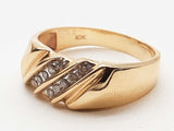 0.10 Cttw Diamonds 10k Yellow Gold 3.5g Ring Size 9 Do0425lxzde