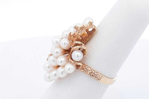 Pearl Ring In 14k Yellow Gold 7.8 Grams Size 6.5 Eb1024orxsa