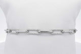 1.9cttw Diamond Link Bracelet In 14k White Gold 7.7 Grams 7 Inch Eb0526rxzsa
