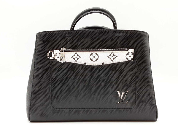 Louis Vuitton Black Epi Leather Marelle Tote Bag With Pouch Sd1025ocrde