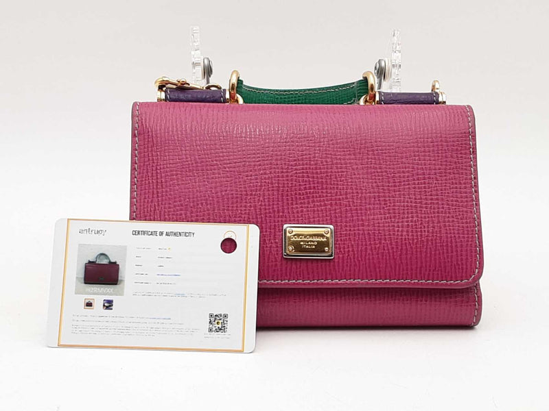 Dolce & Gabbana Sicily Von Mini Wallet On Chain Pink Wallet Sd0925lrzsa