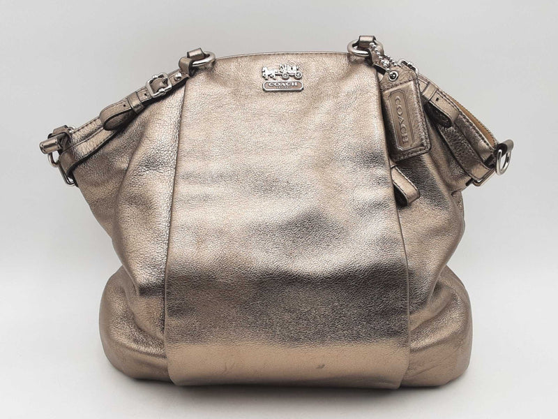 Coach Madison Pewter Metallic Leather Lindsey Satchel Sd0825wzsa