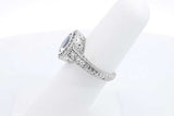 Light Blue Gemstone & Diamond Ring 14k White Gold 6.6 Grams Size 6.5 Eb0824lexdu