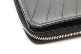Yves Saint Laurent Cassandre Quilted Chevron Zip Around Wallet Eb1026wxzde