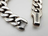 David Yurman Black Diamonds 0.925 Silver 111.1g Curb Chain Id Bracelet 7.5 In Do0625oxzxde