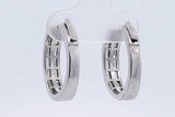 1.12ctw Lab Grown Diamond Hoop Earrings In Sterling Silver 5.6 Grams Eb0325lowdu