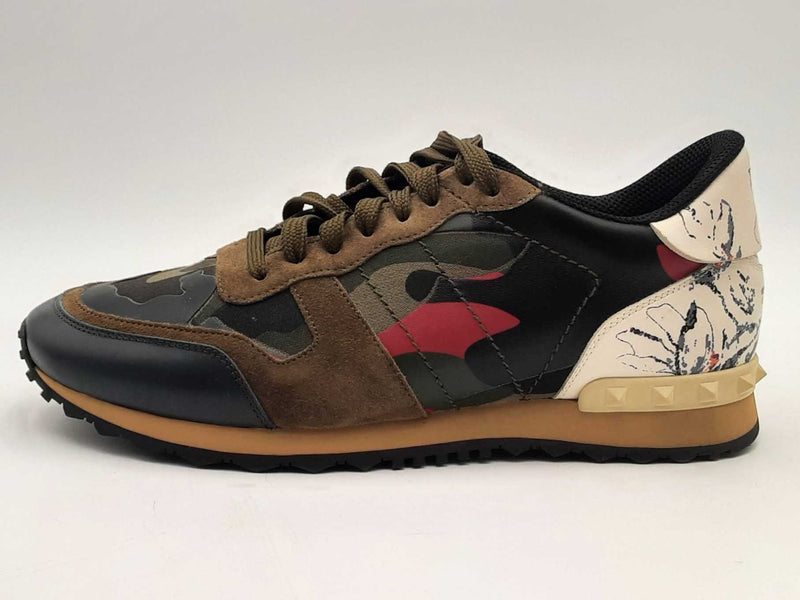 Valentino Rockrunner Rockstud Camo Shoes Size 42.5 Aa1125ersa