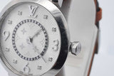 Louis Vuitton Monogram Tambour 28mm Quartz Stainless Steel Watch Eb0626ixzsa