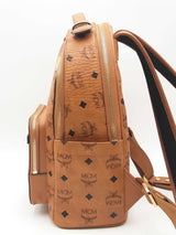 Mcm Stark Visetos Cognac Backpack  Eb0126oxzsa