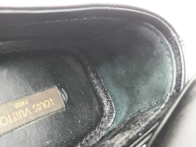 Louis Vuitton Black Leather Flats Size Eu 39 Do0925oxzde