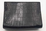 Alaia Black Croc Embossed Leather Clutch Eb0226oxzsa