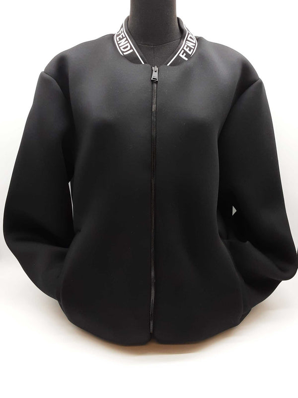 Fendi Black Neoprene Bomber Jacket Size It 56 Do0225pxzde