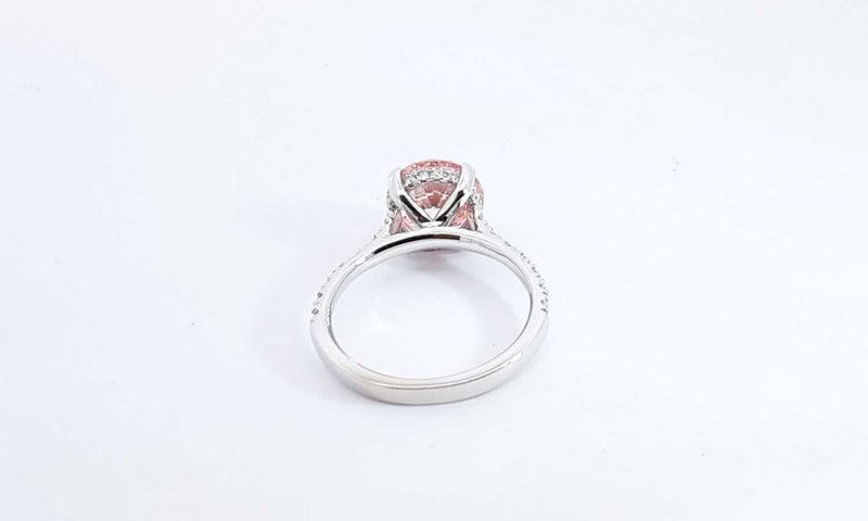 14k White Gold 2.79ctw Lab Grown Pink Diamond Ring Size 6.5 Eboerxdu144010026792