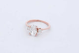 1.02cttw Diamond Ring In 14k Rose Gold 1.7 Grams Size 4.25 Eb0626lexzde