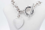 Tiffany & Co. 925 Sterling Heart Tag Toggle Necklace 75.9g 15-16 Inch Eb426oxzsa