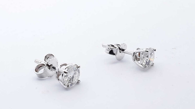 18k White Gold Diamond Studded Earrings 1.1g 1.0cttw Lh0924ixzde