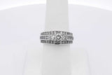 1.15cttw Diamond 14k White Gold Ring 6.4 Grams Size 7 Eb0626cxzsa