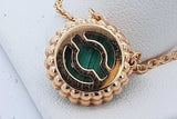 Van Cleef & Arpels Malachite Perlee Couleurs Pendant Necklace 16.5in Eb926llxzde