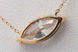 2.0ctw Lab Grown Marquis Diamond Pendant Necklace In 14k Yellow Gold Eb0126srxsa