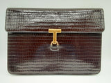 Tom Ford Brown Croc Embossed Leather Portfolio Do0125rxzde