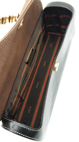 Loewe Velazquez Top Handle Bag In Brown & Black Leather Fw09262zxdu