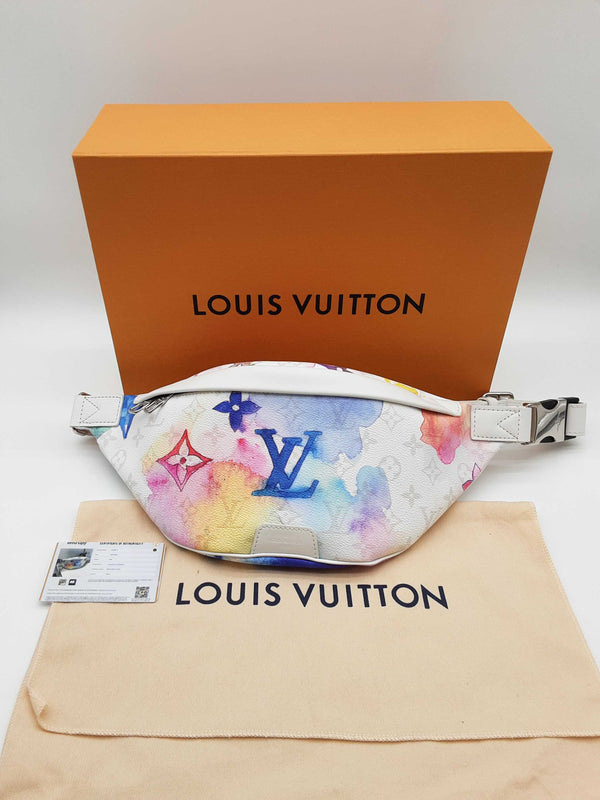 Louis Vuitton Discovery Watercolor Monogram White Bum Bag Do0425lixzde