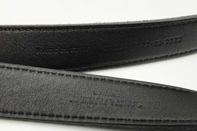 Saint Laurent Black Belt With Silver Tone Buckle Eb0724rxdu