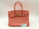 Hermès Epsom Birkin 30 Flamingo Handbag Sd0325lzrxzsa