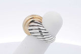 David Yurman 14k Yellow Gold & 925 Sterling Silver Cable Dome Ring 7.9g Size 3.75 Eb0325crsa