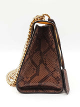 Gucci Medium Padlock Shoulder Bag In Neutral & Yellow Python Snakeskin Fw0726wzxdu