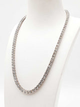 25.75 Cttw Diamond & 14k White Gold Tennis Necklace 4.3g  19 Inch Fw1124lxzxzdu