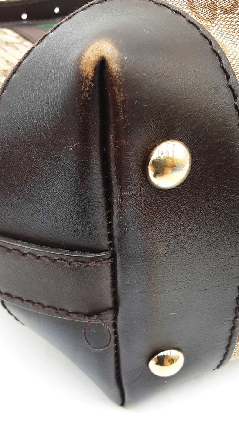 Gucci Monogram Vintage Canvas Web Hobo Bag Sd0625rpzdu