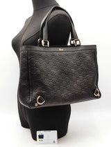 Gucci Abbey Tote Bag In Gg Guccissima Black Leather Fw0525orzdu