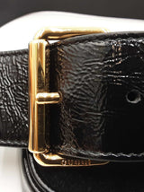 Gucci Ophidia Belt Bag In Black Suede & Patent Leather Size 85/34 Fw0926oexdu