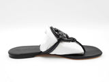 Tory Burch Jeweled Miller Thong Sandals In Black Leather Size 9.5 Fw0626rxdu