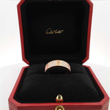 Cartier 18k Rose Gold 0.66ctw Diamond Love Ring Size 8.5 Hs0424rxzxsa