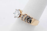 1.36cttw Diamond Ring In 14k Yellow Gold 5.6 Grams Size 7.25 Eb0926wrxzsa