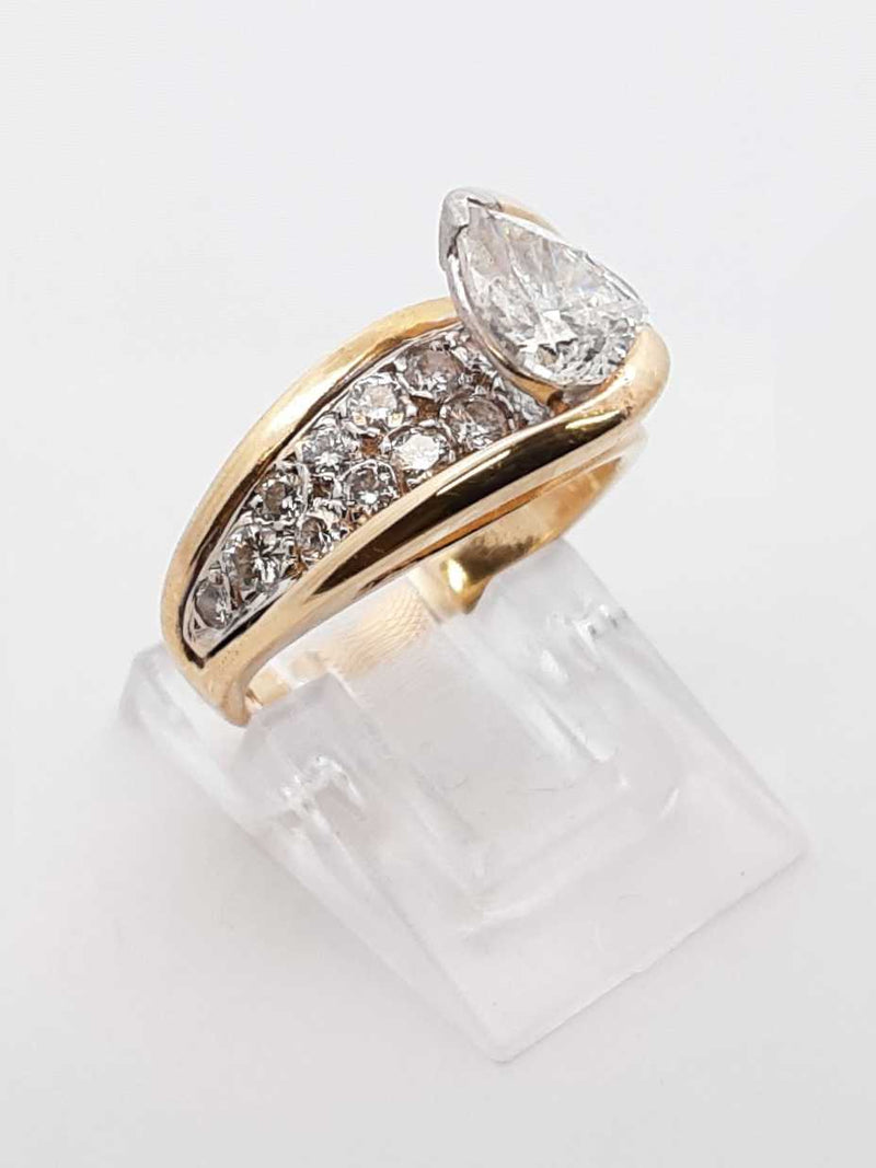 1.0 Cttw Diamond & 14k Yellow Gold Ring 4.5 Grams Size 4.25 Fw1224rxzdu
