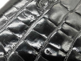Valentino Garavani Shiny Black Alligator Vavavoom Rockstud Clutch Eb1225loxzde