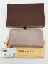 Louis Vuitton Gray Epi Leather Zipper Wallet Do0725oxzde