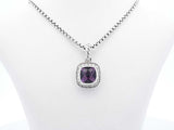 David Yurman Petite Albion Sterling Pendant Necklace 9.5g 16.5 Inch Fw0426lcrdu